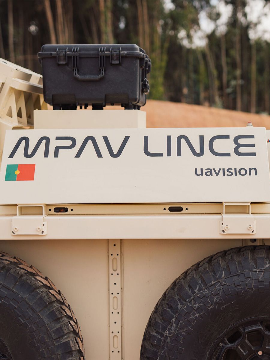 Dettaglio del chassis e del sistema di trazione dell'MPAV Lince